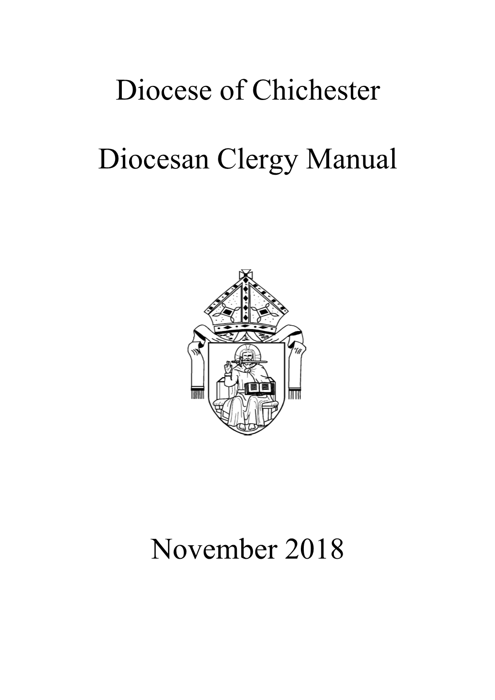 Diocese of Chichester Diocesan Clergy Manual November 2018