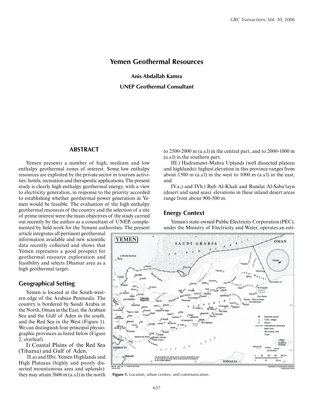 Yemen Geothermal Resources