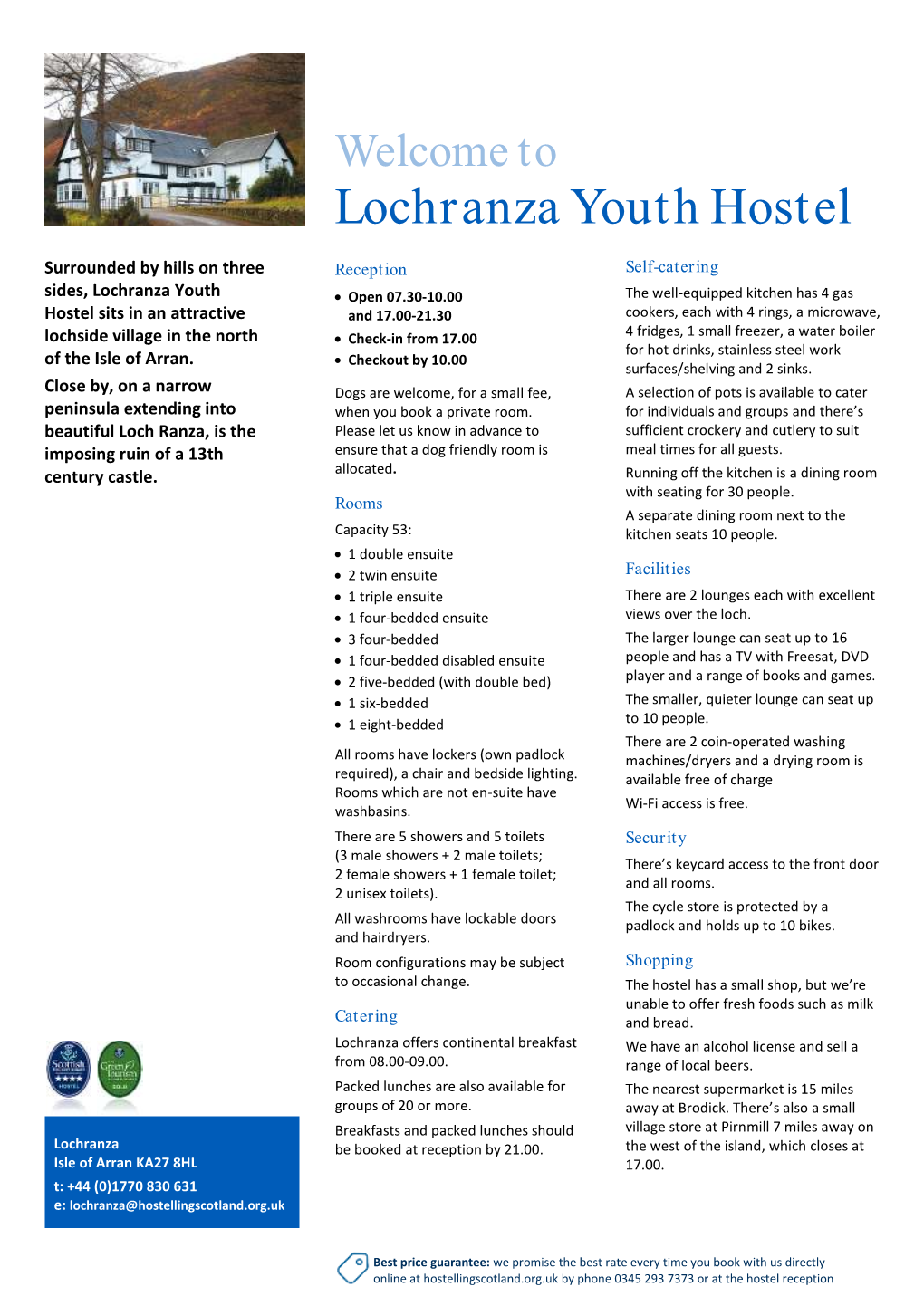 Lochranza Youth Hostel