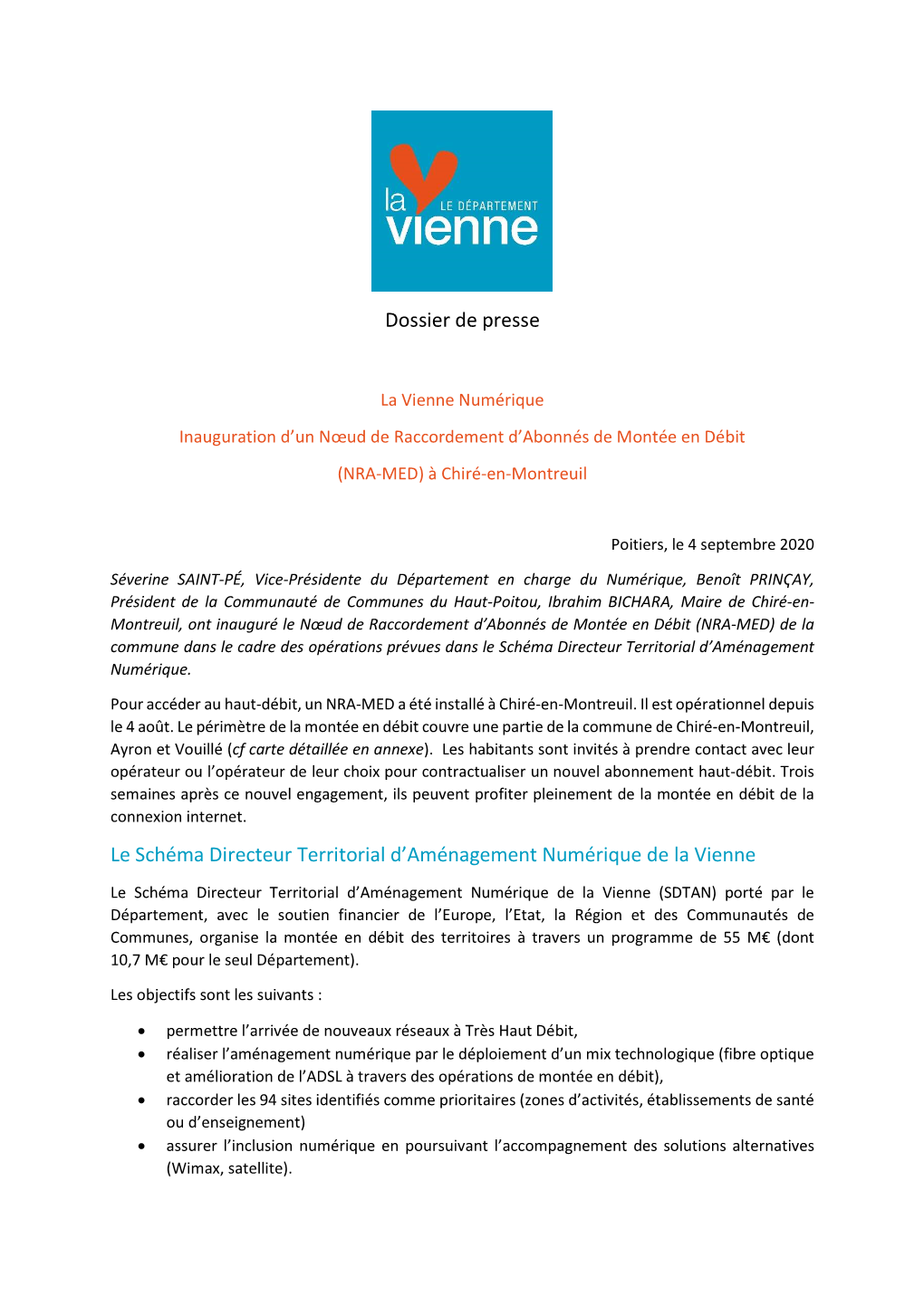 Dossier De Presse Le Schéma Directeur Territorial D