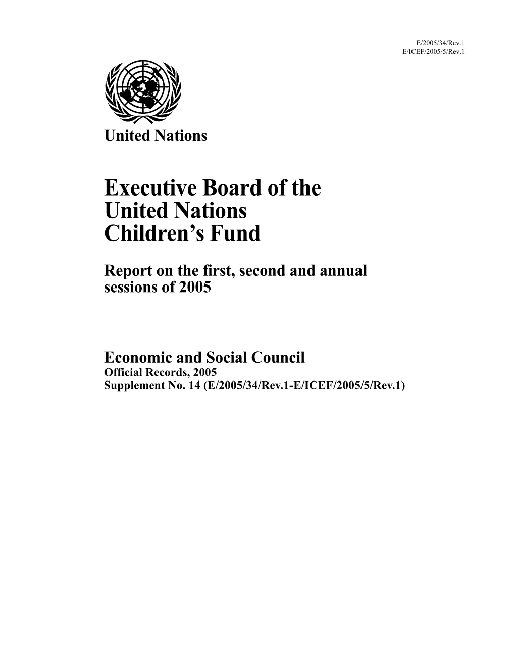 Executive Board of the United Nations Children's Fund