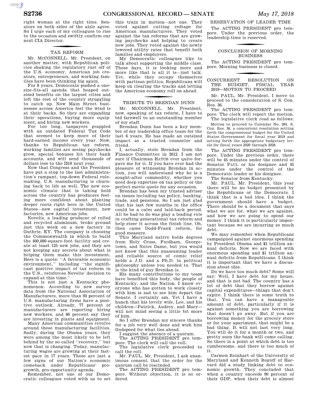 Congressional Record—Senate S2736