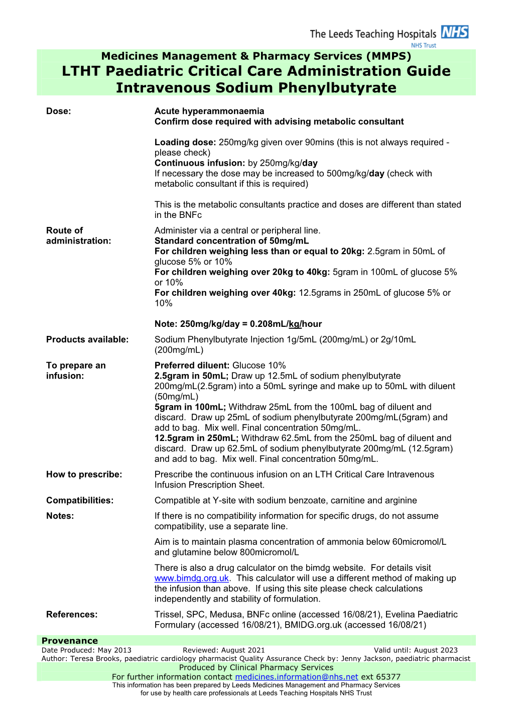 Sodium Phenylbutyrate