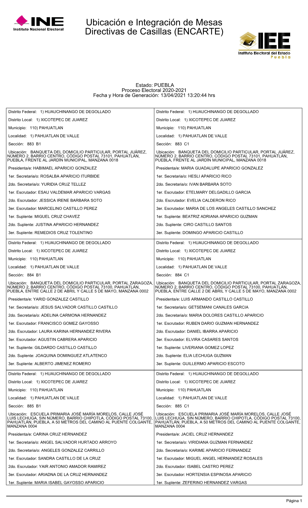 Ubicación E Integración De Mesas Directivas De Casillas (ENCARTE)