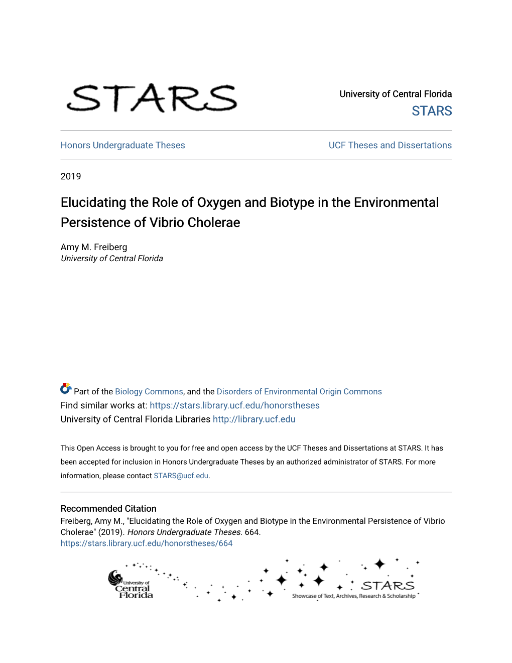 Elucidating the Role of Oxygen and Biotype in the Environmental Persistence of Vibrio Cholerae