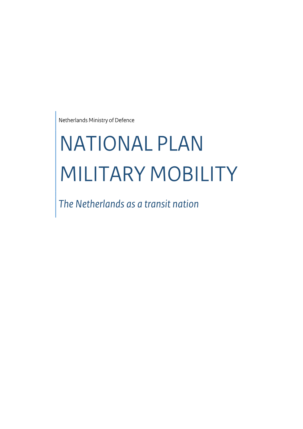 National Plan on Military Mobility