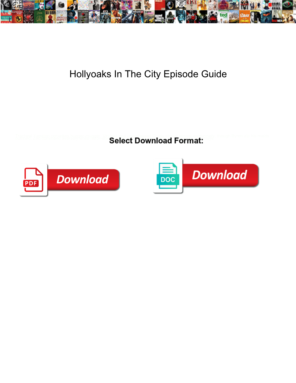 Hollyoaks in the City Episode Guide