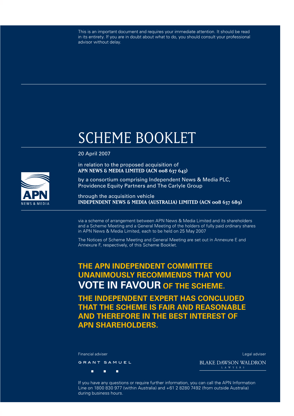 Scheme Booklet