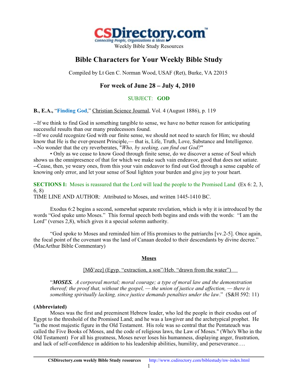 Bible Characters for Your Weekly Bible Study s5