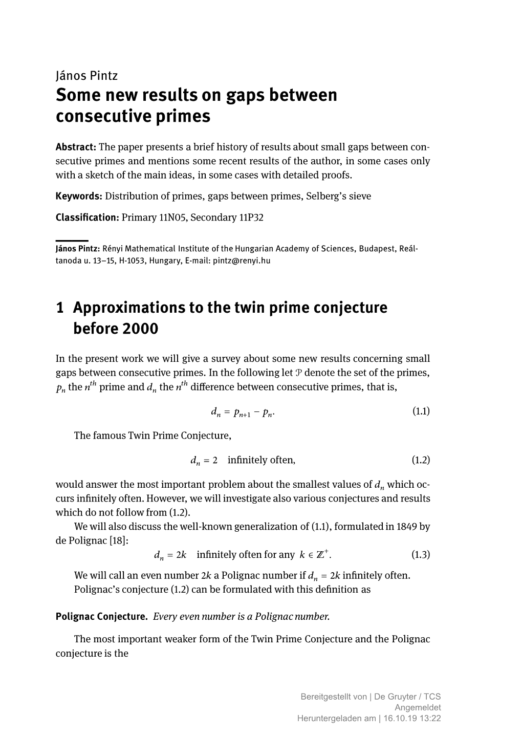 Some New Results on Gaps Between Consecutive Primes