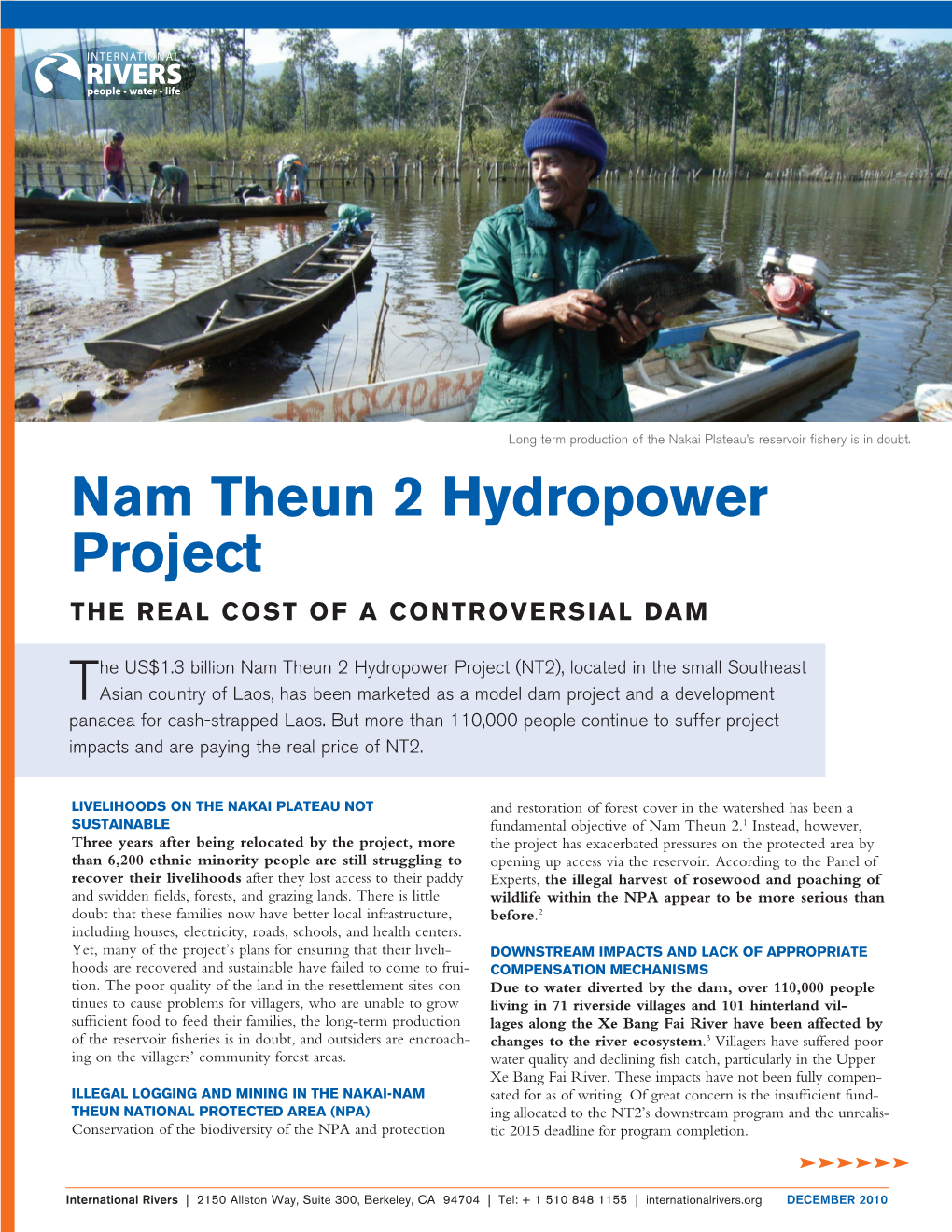 Nam Theun 2 Hydropower Project the Real Cost of a Controversial Dam