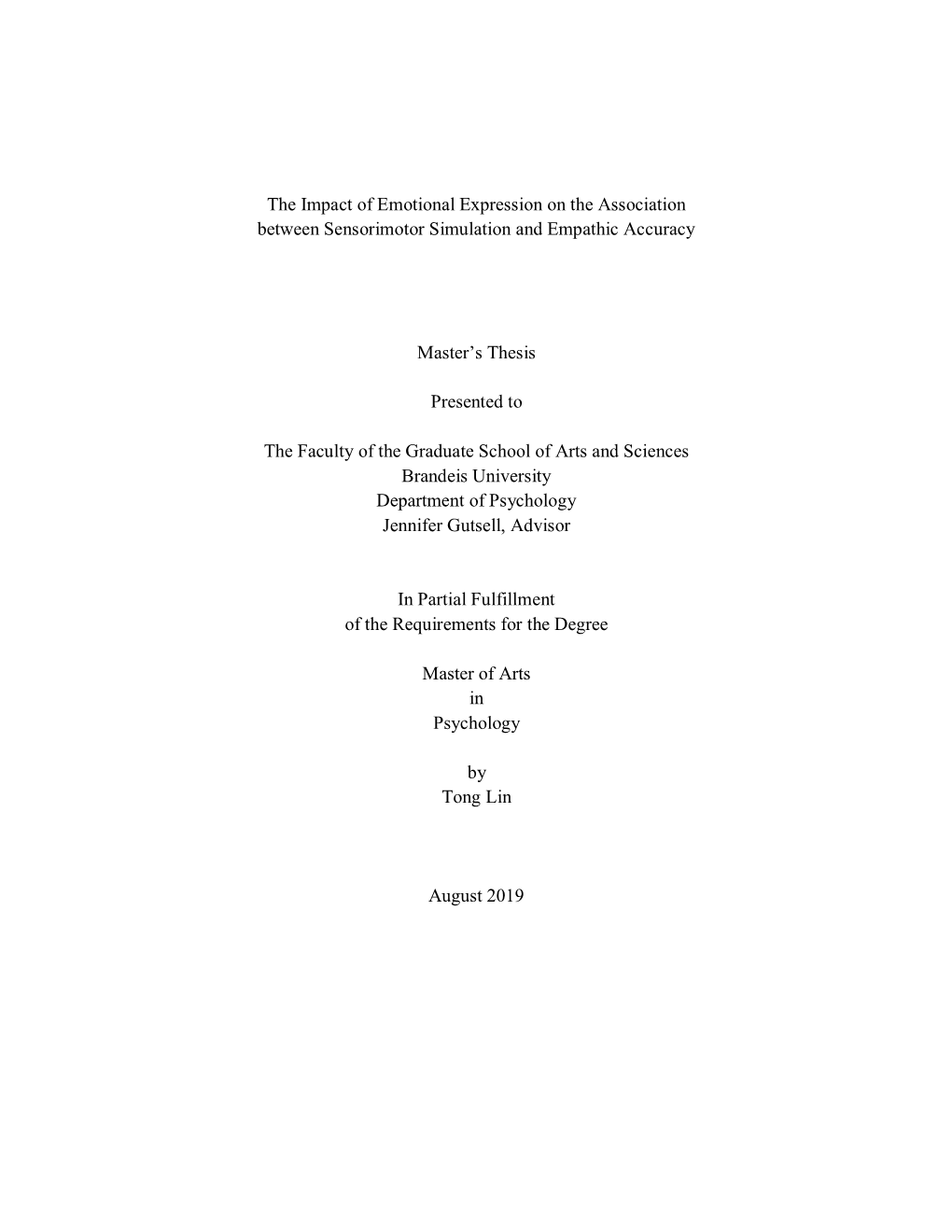 The Impact of Emotional Expression on the Association Between Sensorimotor Simulation and Empathic Accuracy