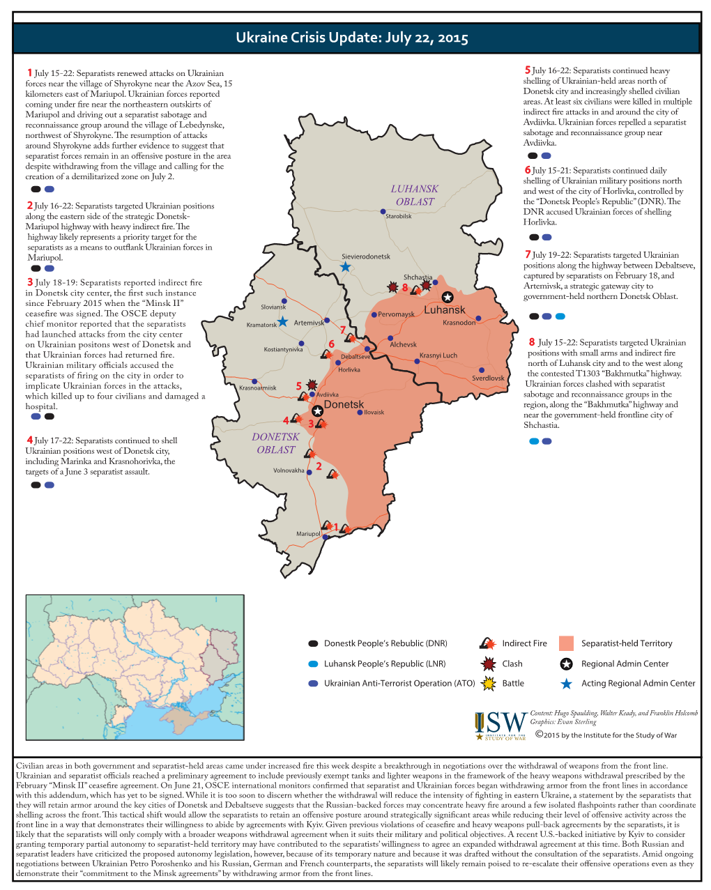 Ukraine SITREP 6-10-2015