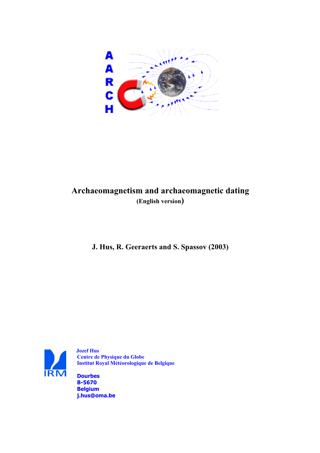 Archaeomagnetism and Archaeomagnetic Dating (English Version)