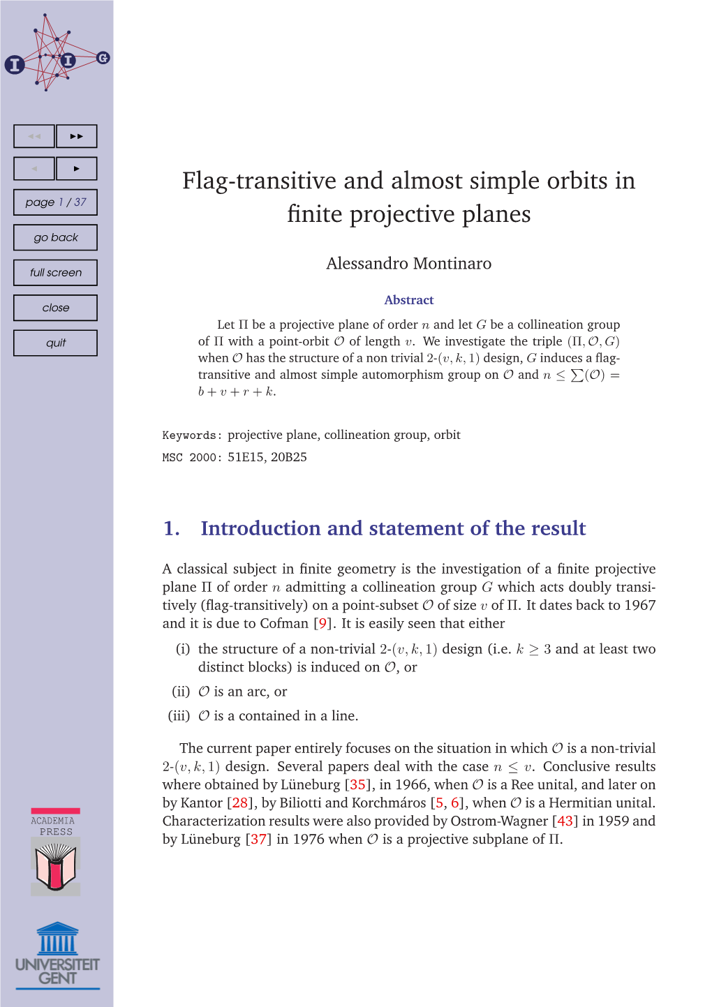 Flag-Transitive and Almost Simple Orbits in Finite Projective Planes