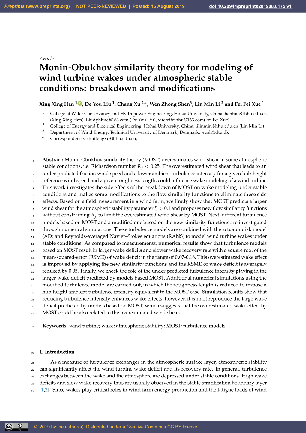 Monin-Obukhov Similarity Theory for Modeling of Wind Turbine Wakes Under Atmospheric Stable Conditions: Breakdown and Modiﬁcations