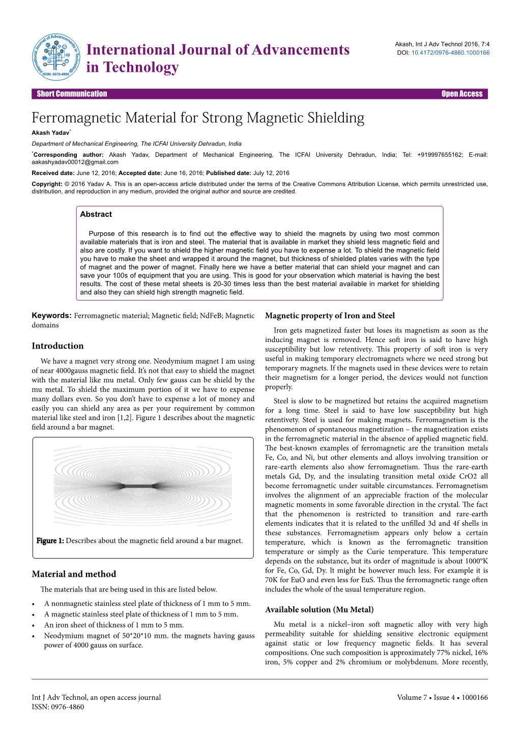 Ferromagnetic Material for Strong Magnetic Shielding