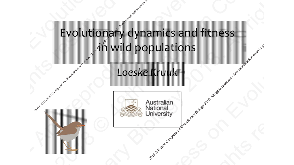 Evolutionary Dynamics and Fitness in Wild Populations