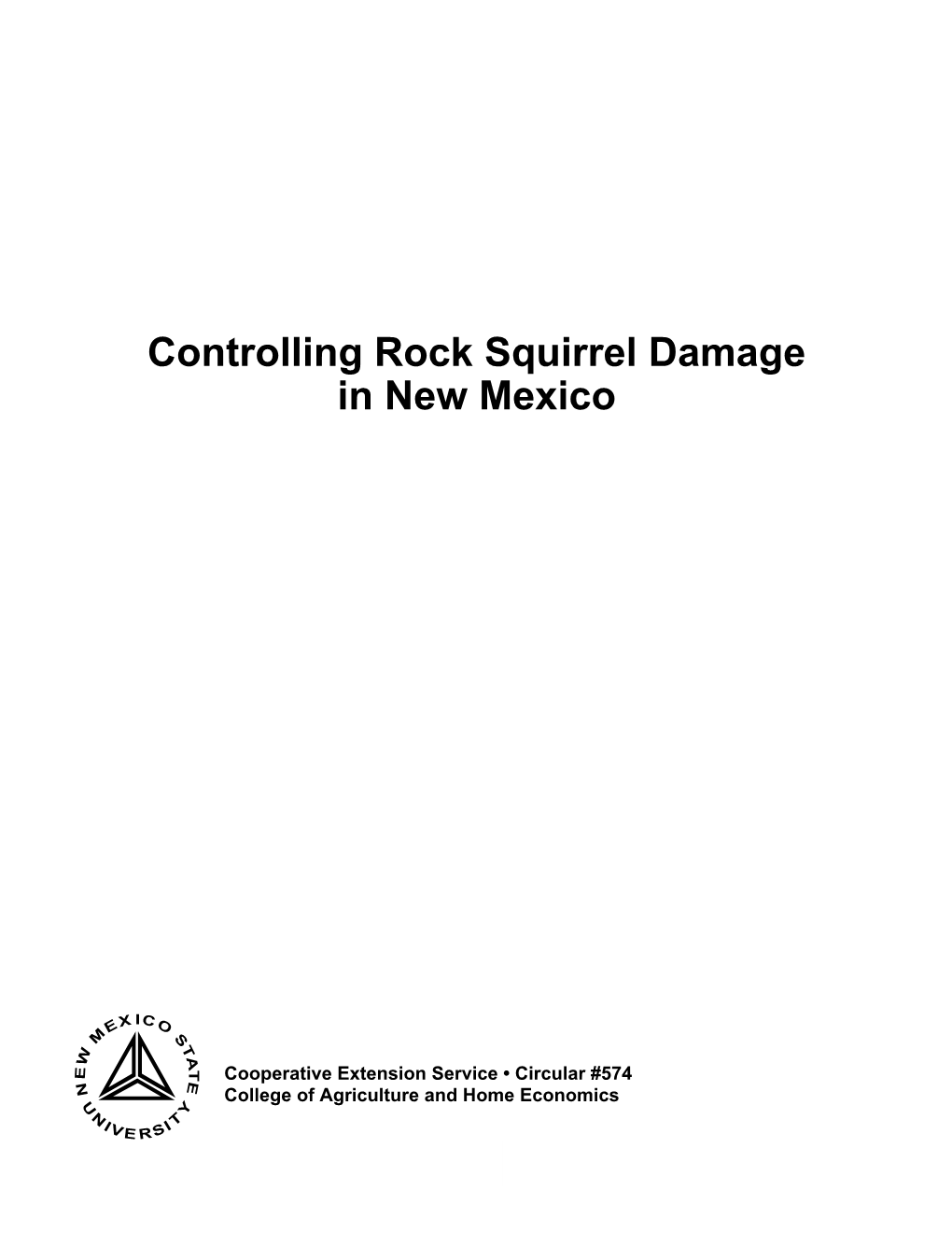 Rock Squirrel Damage in New Mexico