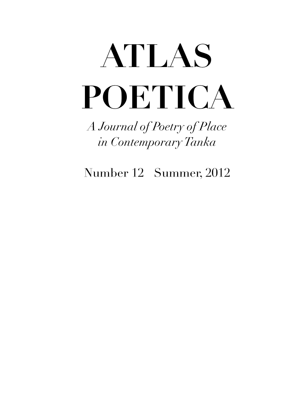 Atlas Poetica 12