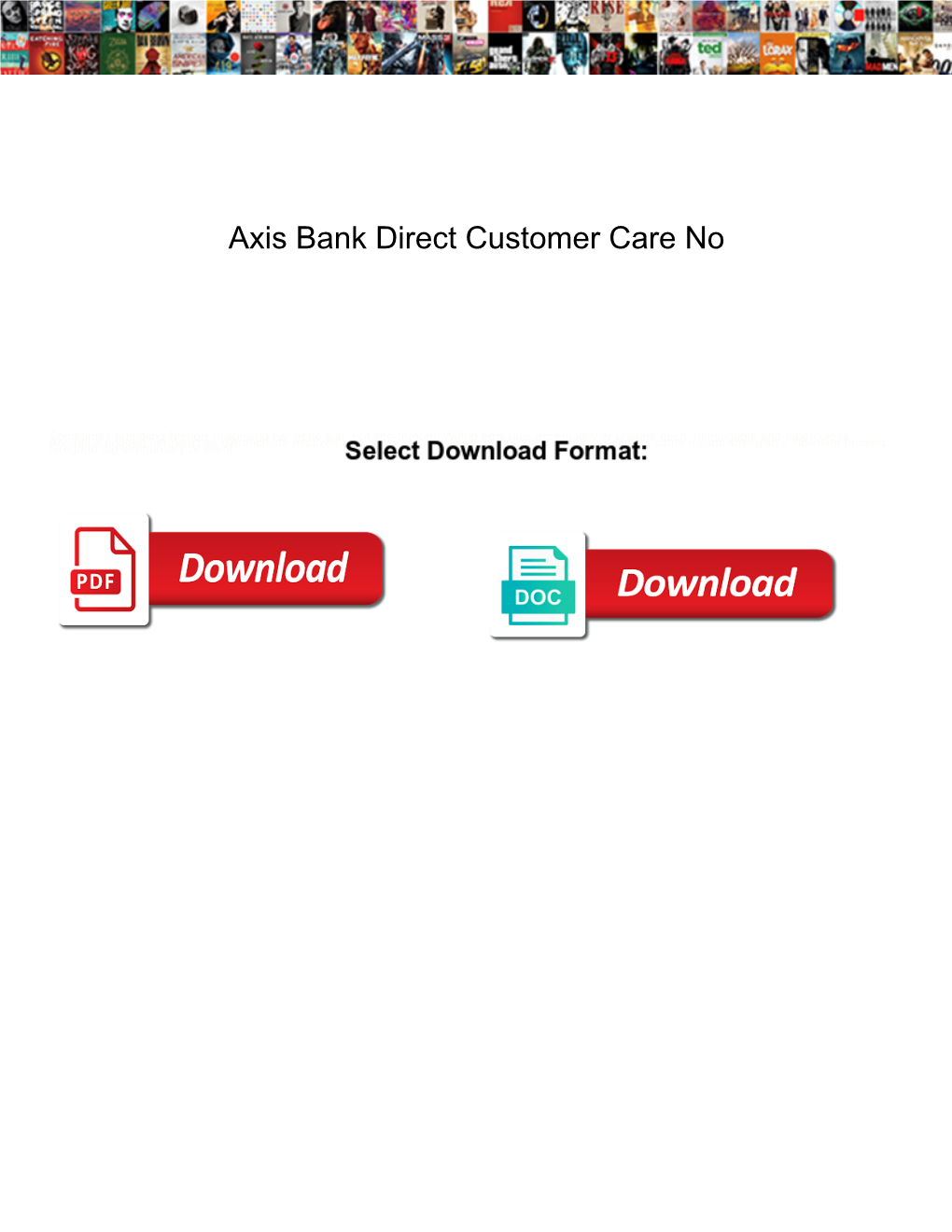Axis Bank Direct Customer Care No