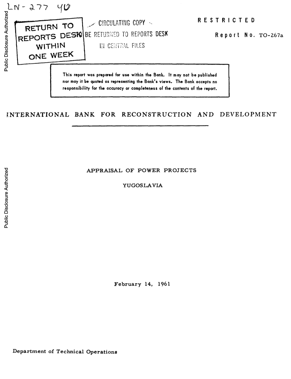 World Bank Document