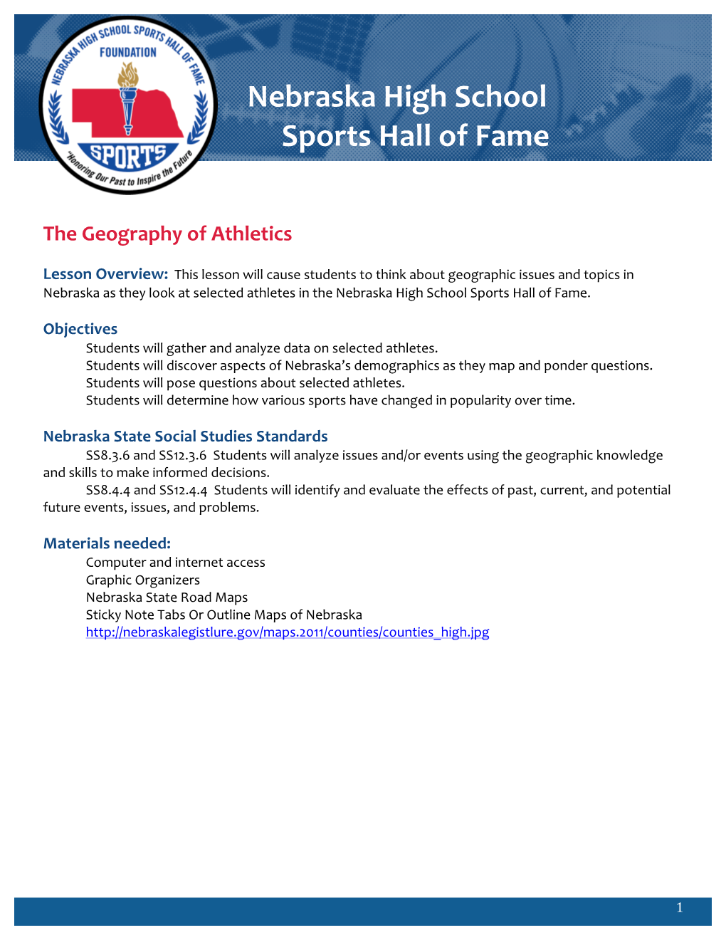 NE High School Sports HOF Lesson One[1]