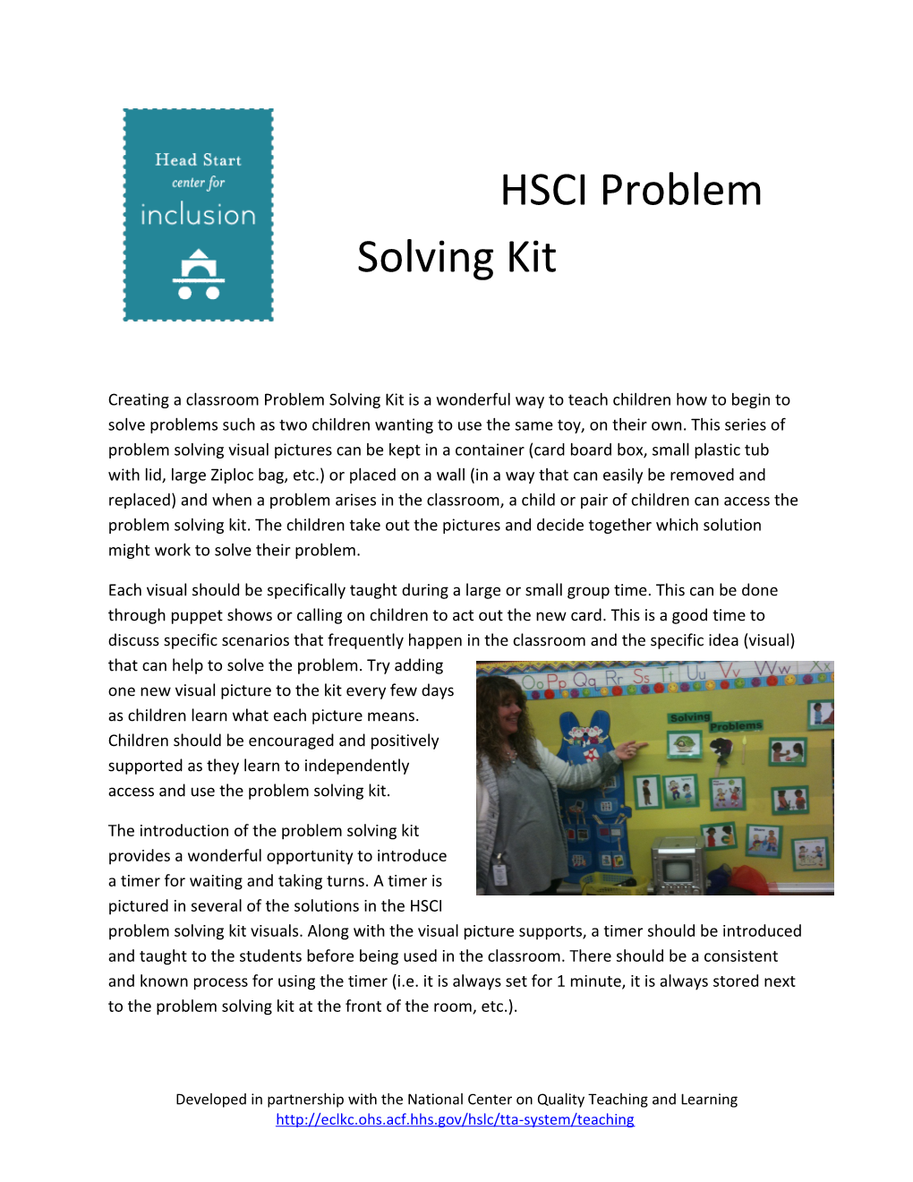 HSCI Problem Solving Kit