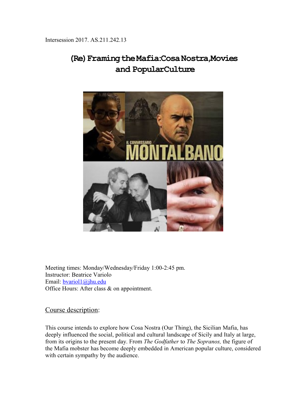 (Re) Framing the Mafia: Cosa Nostra, Movies