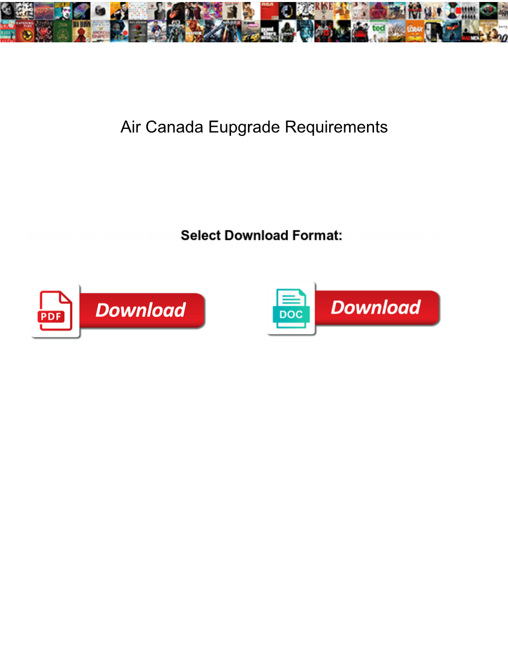 Air Canada Eupgrade Requirements