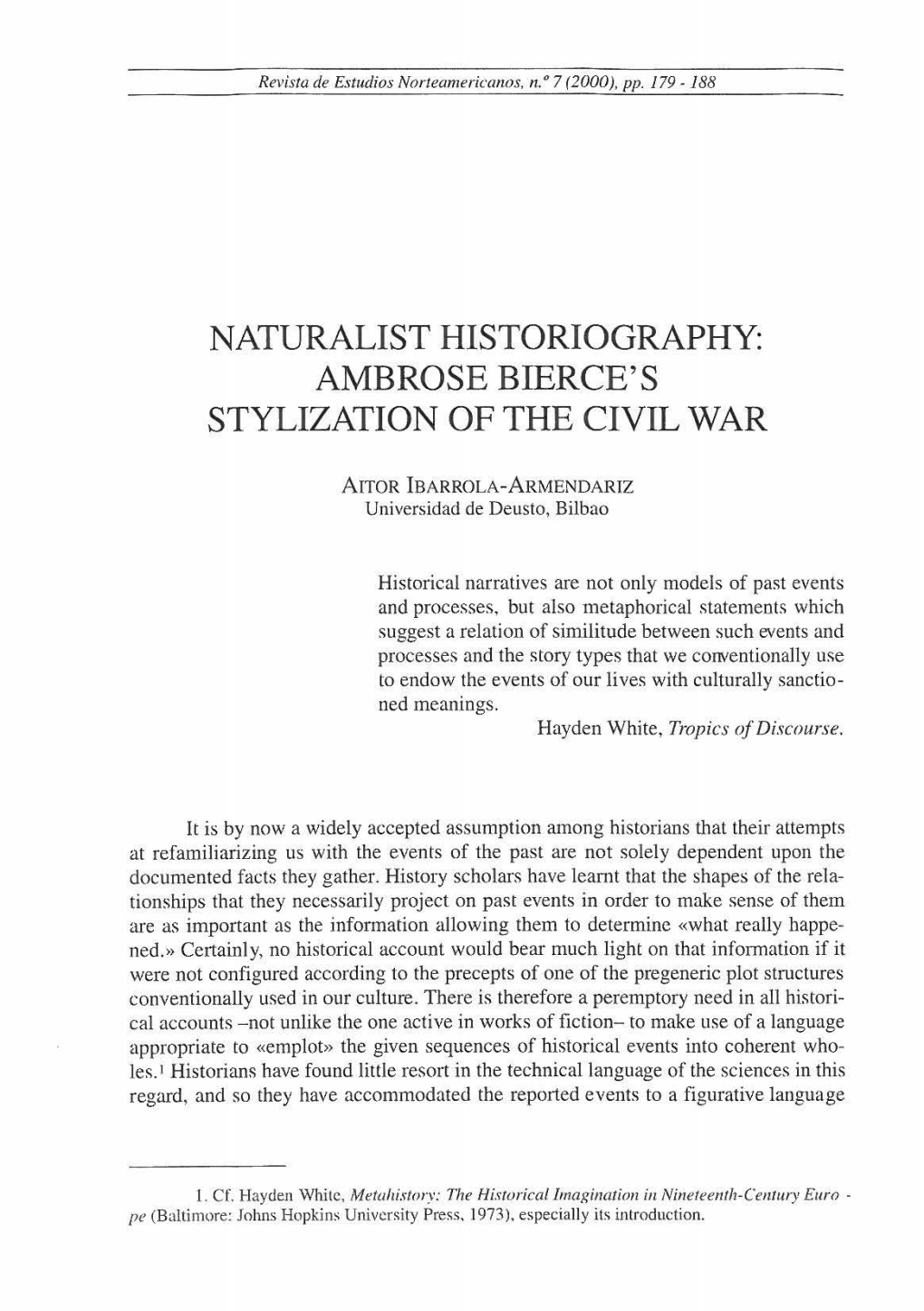 Ambrose Bierce's Stylization of the Civil War