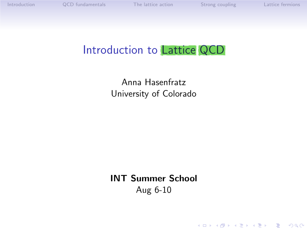 Introduction to Lattice QCD