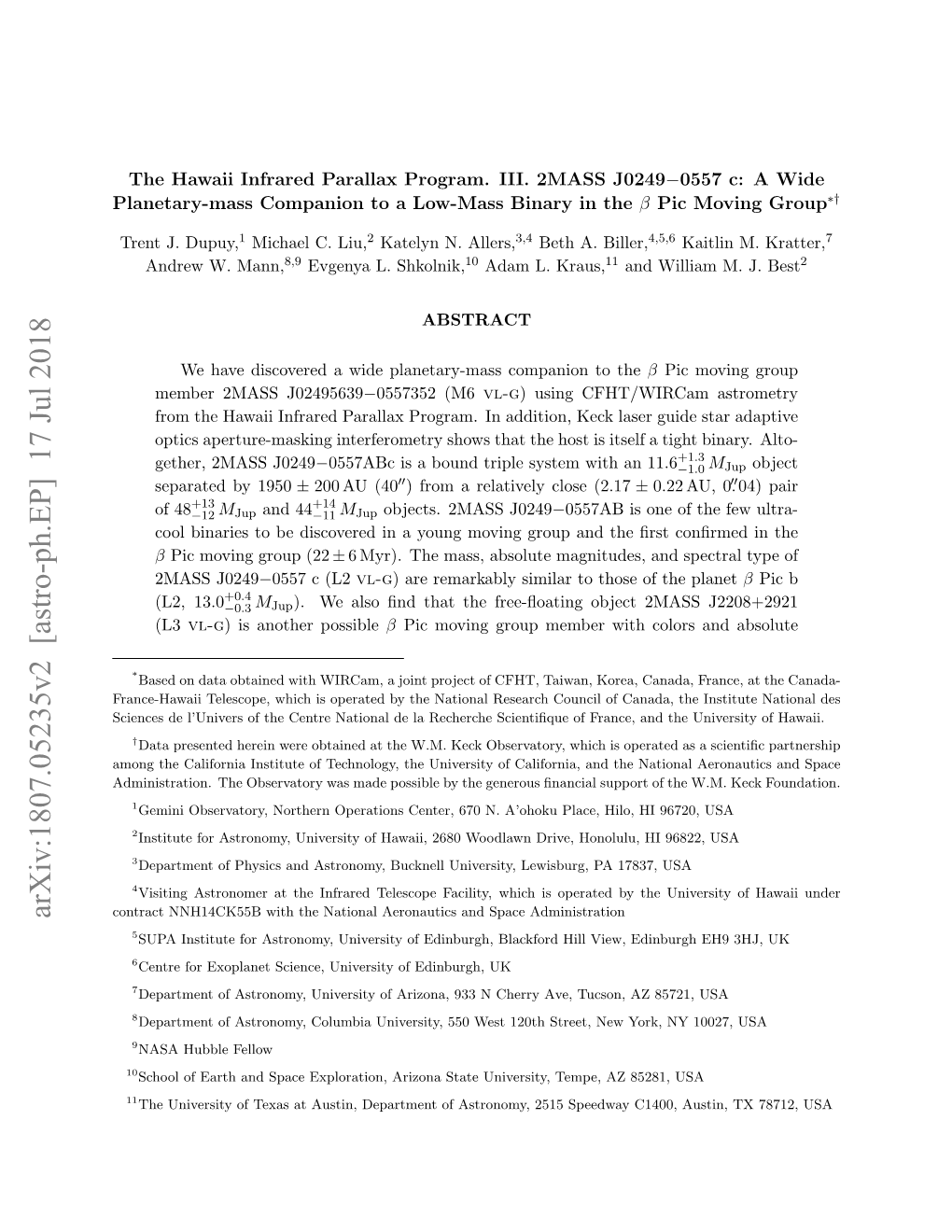 The Hawaii Infrared Parallax Program. III. 2MASS J0249-0557 C