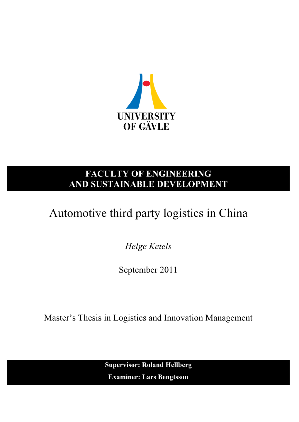 Automotive Third Party Logistics in China