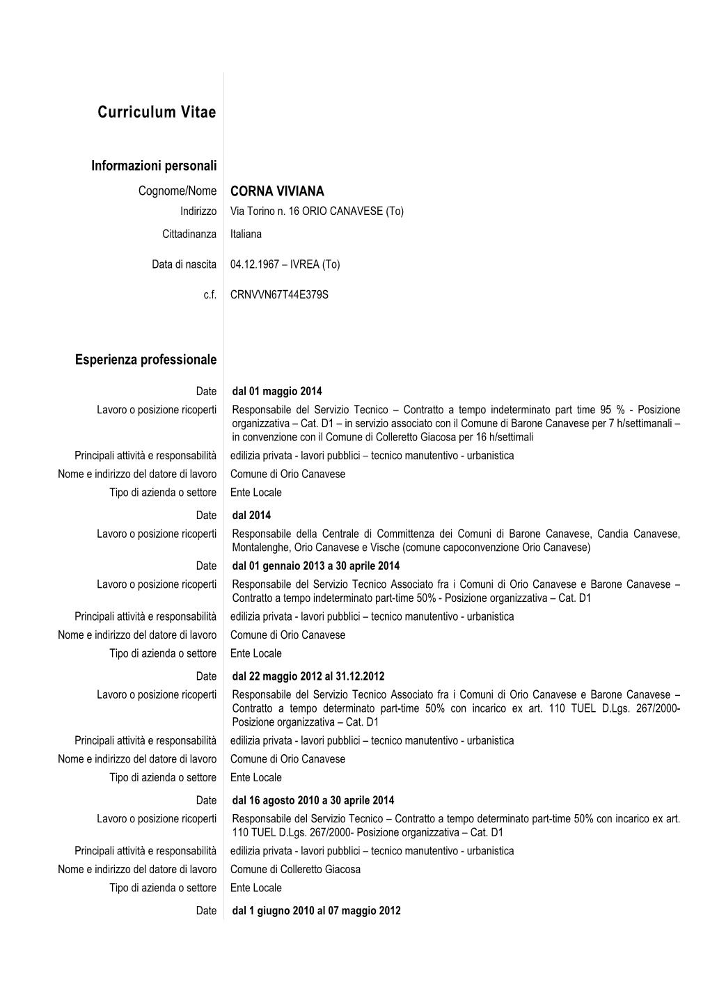 Curriculum Vitae