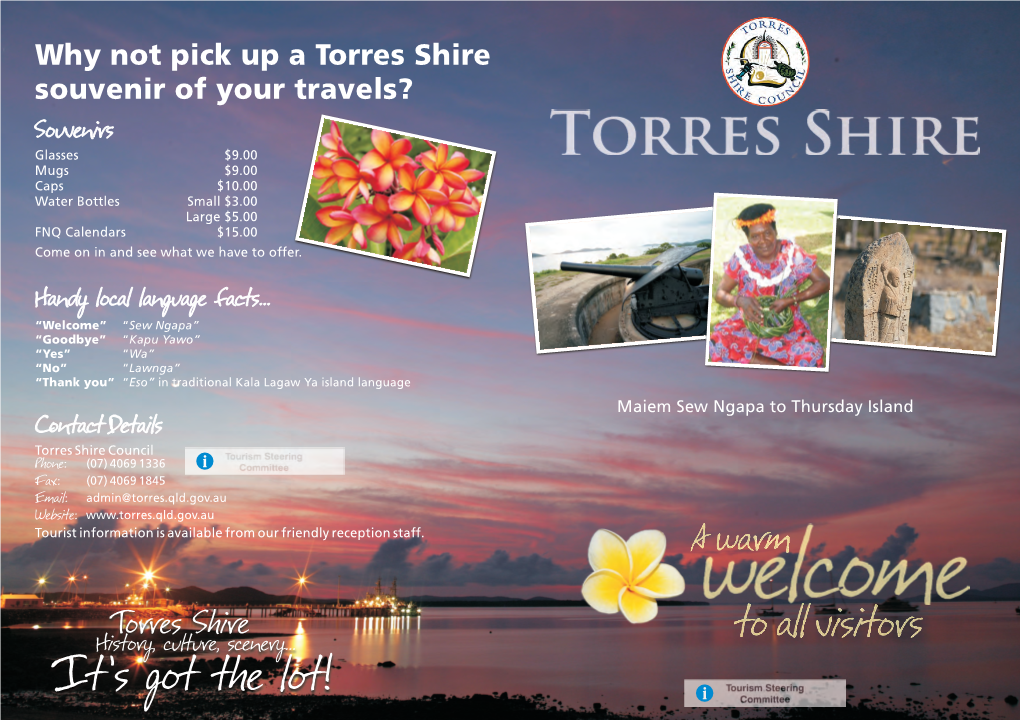 Torres Shire Council Many Things to Do Brochure