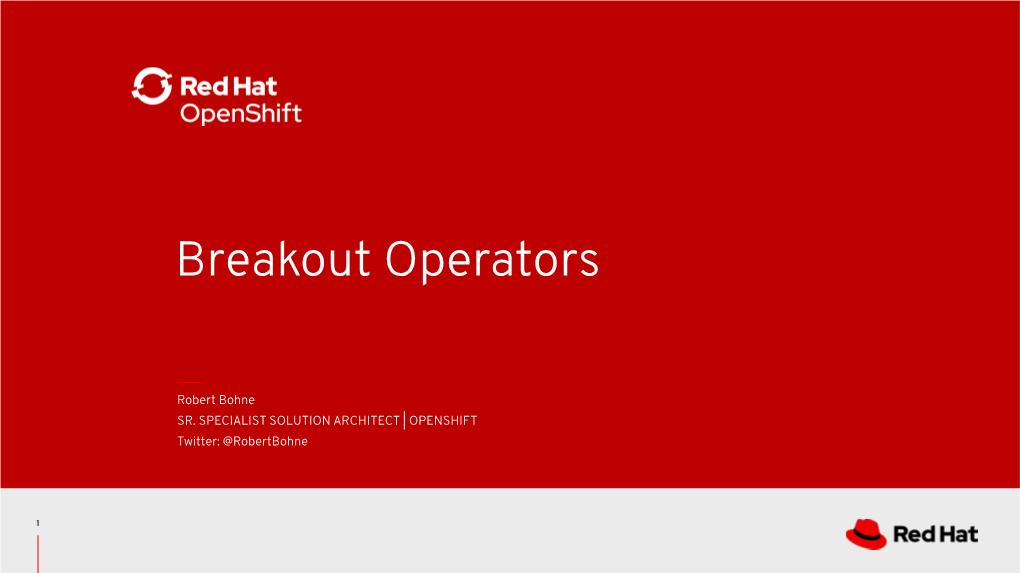 Breakout Operators