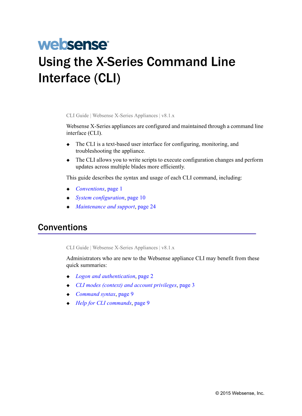 X-Series Command Line Interface Guide Version 8.1.0