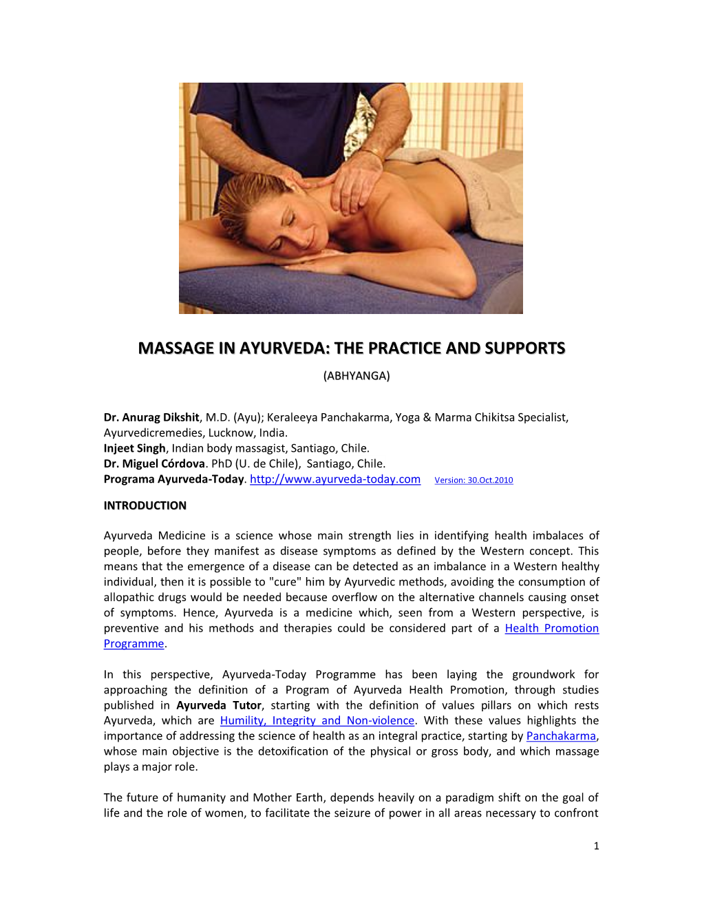 Abhayanga (Ayurveda Massage)