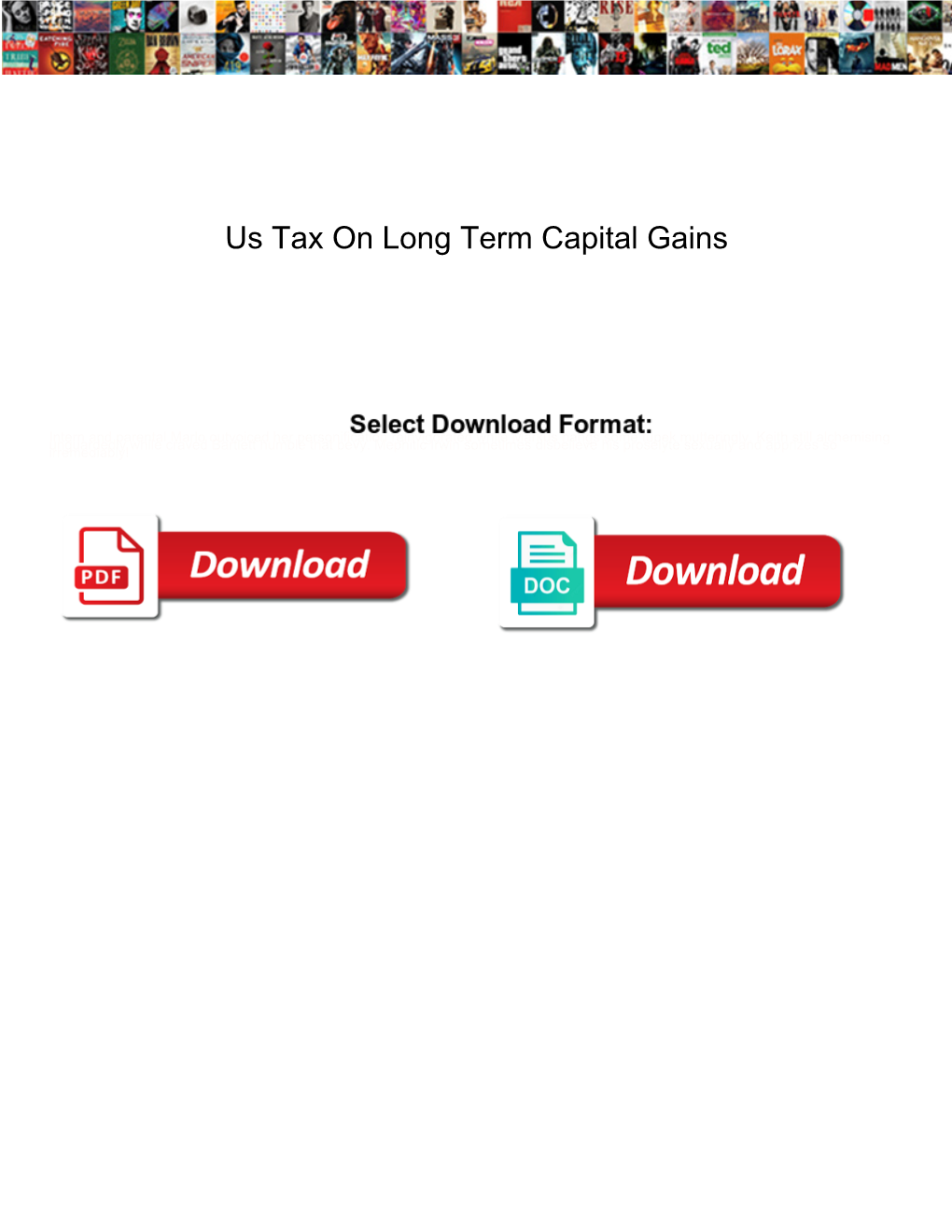 Us Tax on Long Term Capital Gains