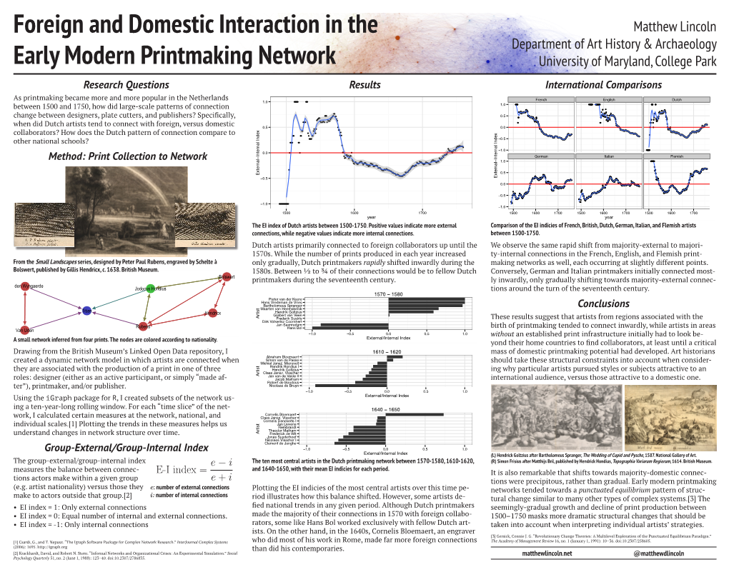 Foreign and Domestic Interaction in the Early Modern Printmaking Network