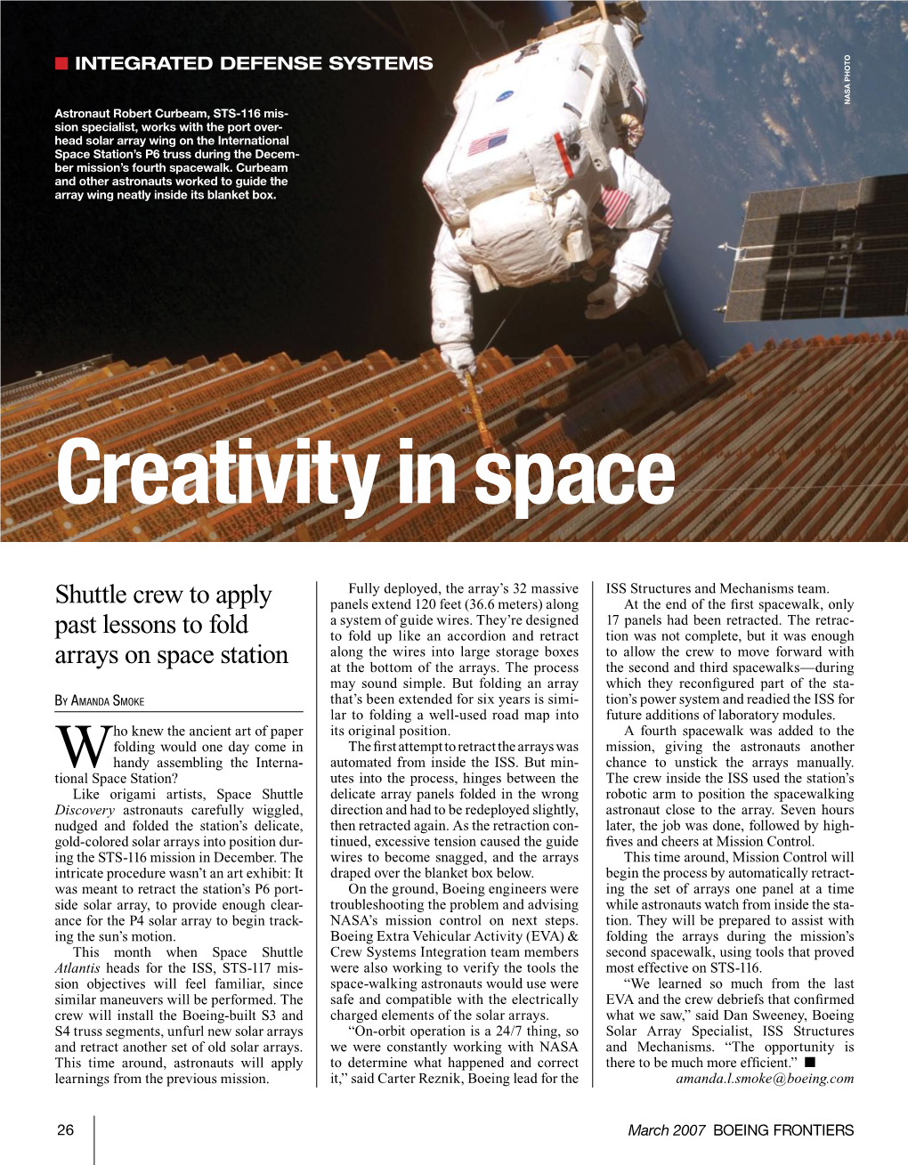 Creativity in Space