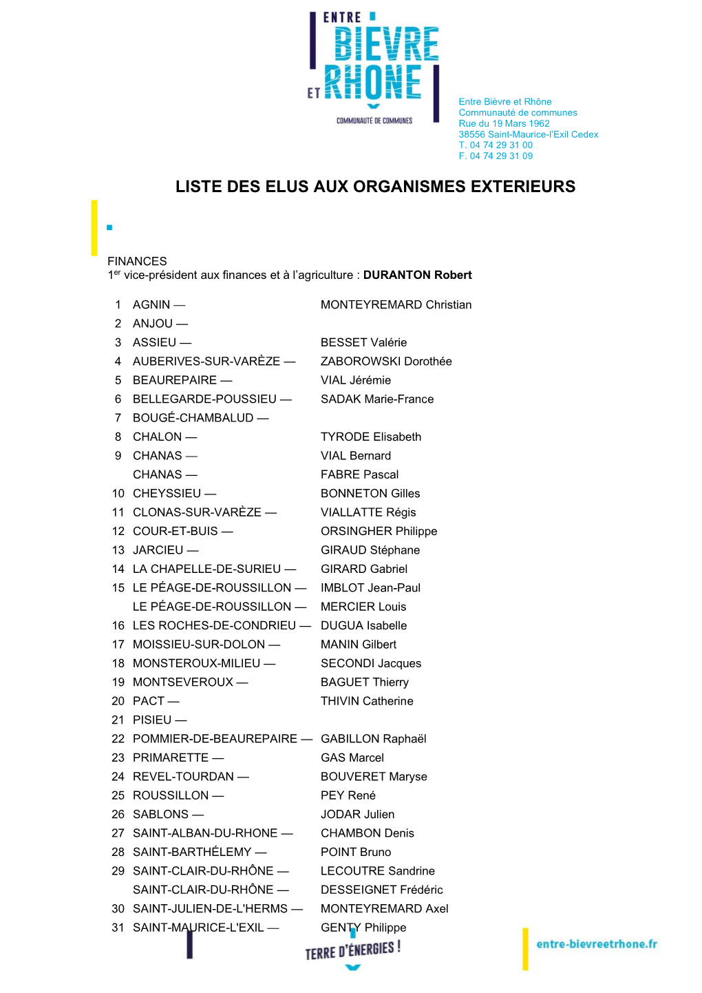 Composition Des Commissions EBER Au 14/09/2020