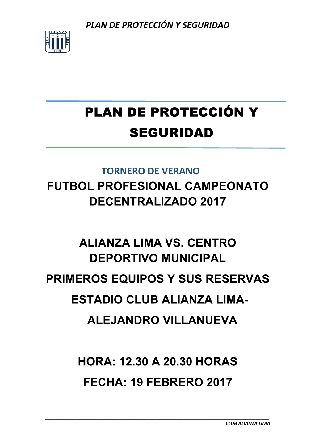 Plan De Protección Y Seguridad