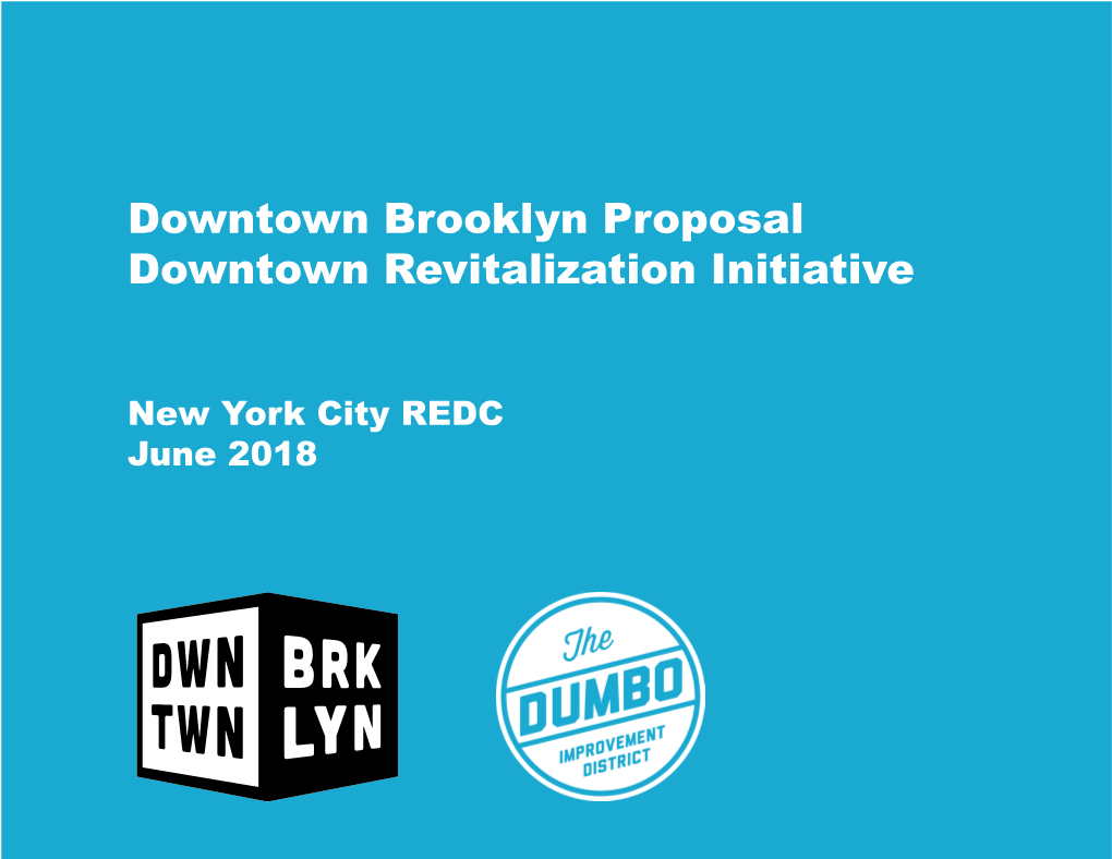 Downtown Brooklyn Proposal Downtown Revitalization Initiative