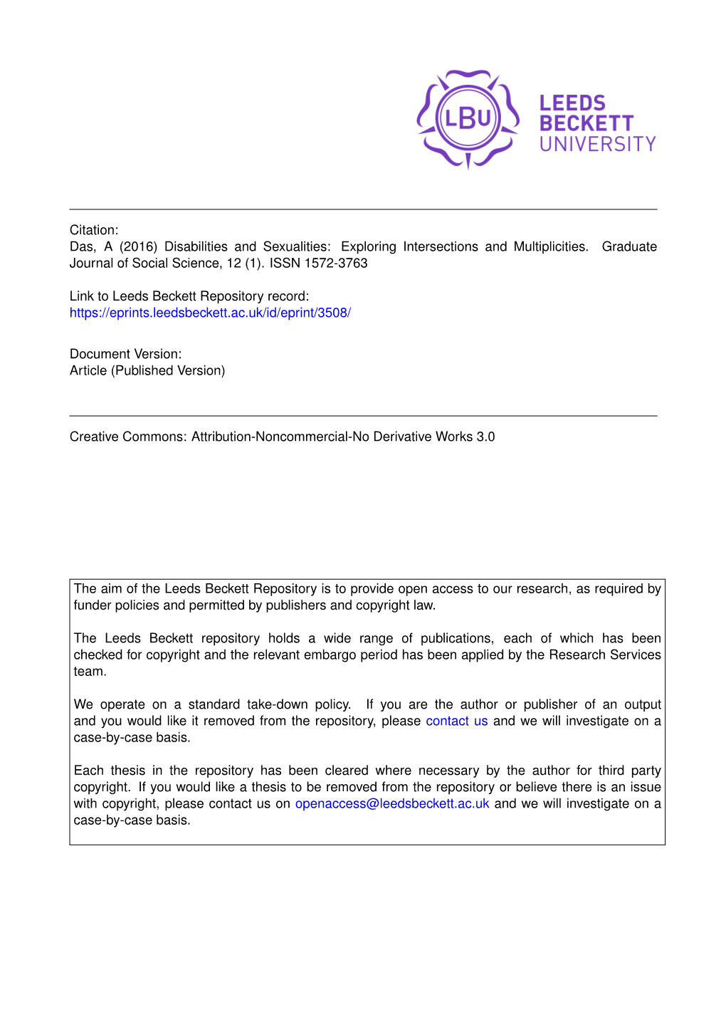 Disabilities and Sexualities: Exploring Intersections and Multiplicities