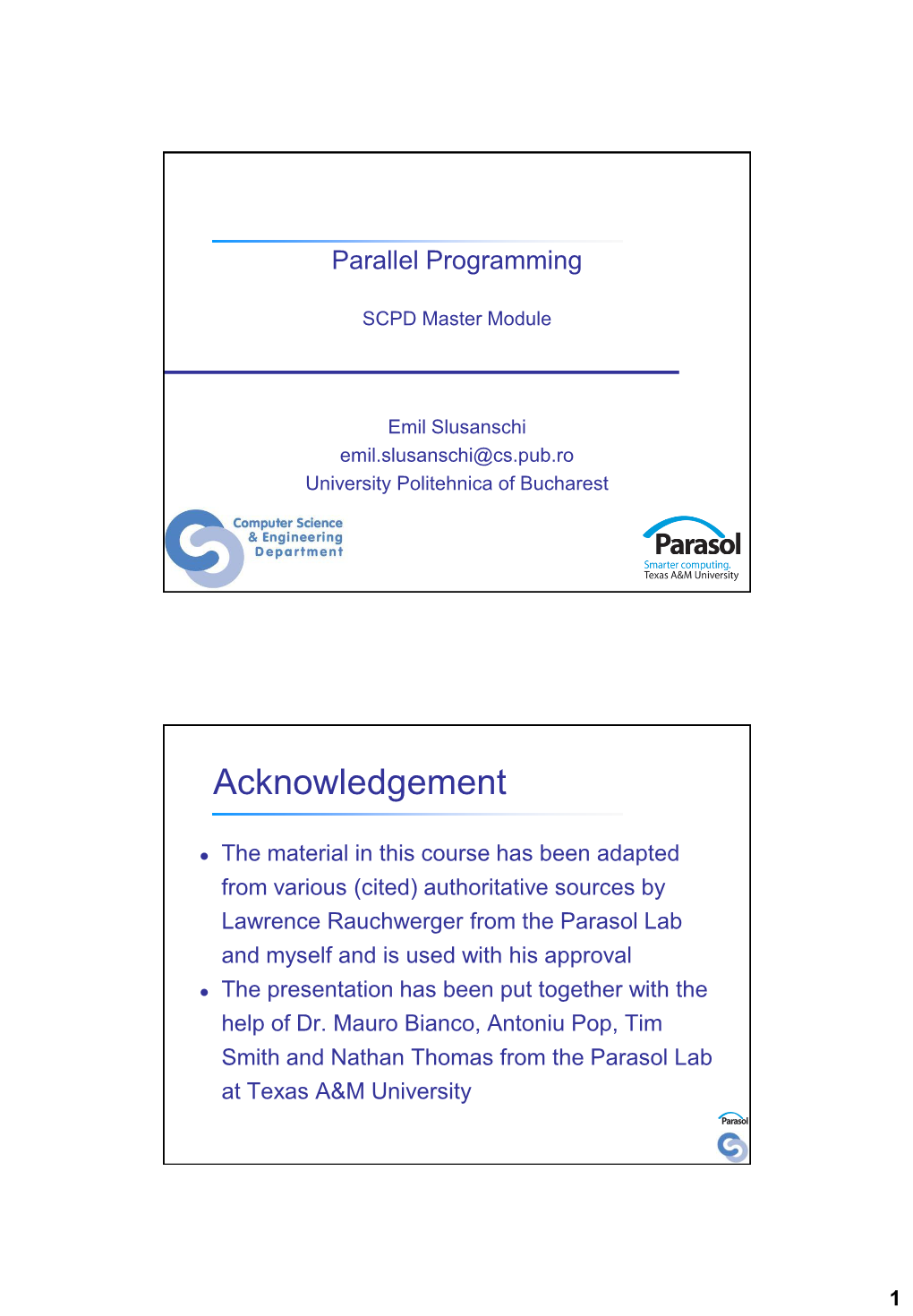 Parallel Programming