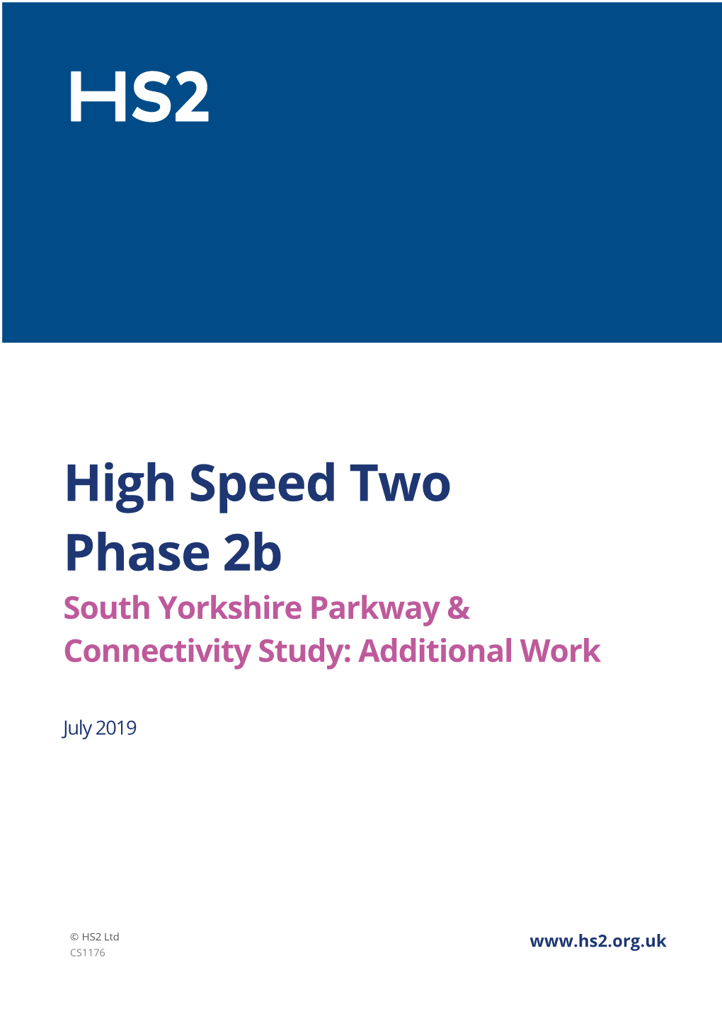 HS2 Phase 2B: South Yorkshire Parkway & Connectivity
