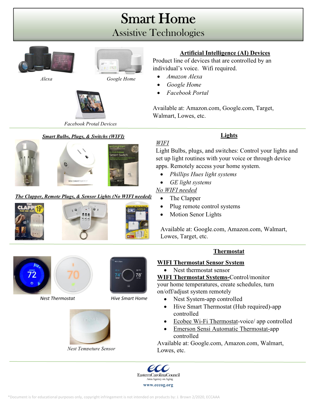 Smart Home Assistive Technologies