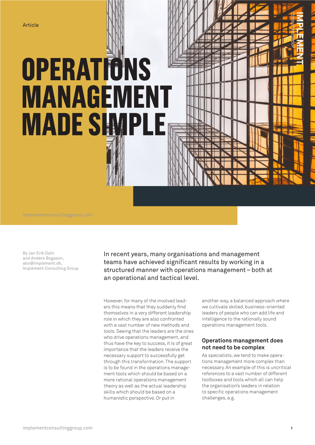 Operations Management Made Simple